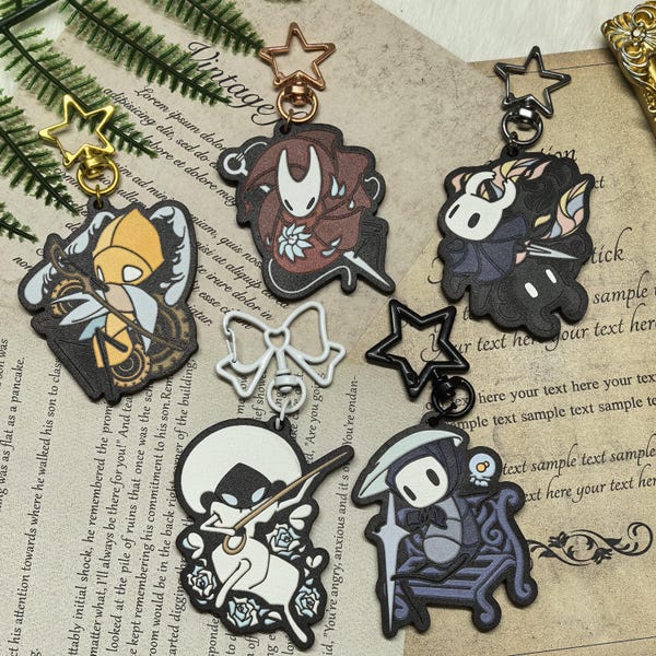 Hollow Knight Silksong Wooden Keychain Hornet Lace Quirrel The Knight Second Sentinel