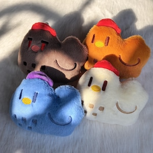 Stardew Valley Chicken Plush Keychain Charm Toy Squeaky Gift