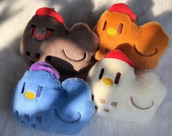 Portachiavi di peluche a forma di pollo di Stardew Valley, con ciondolo e cigolio, regalo
