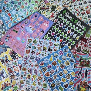 Hojas de pegatinas de Los Sims 4 Plumbobs Habilidades Rasgos Profesiones PNJ Muebles Regalo de coleccionista