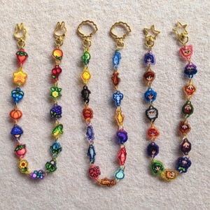 Stardew Valley Acrylic Keychain Set Fruits Crops and NPCs with Stained Glass Effect Glitter