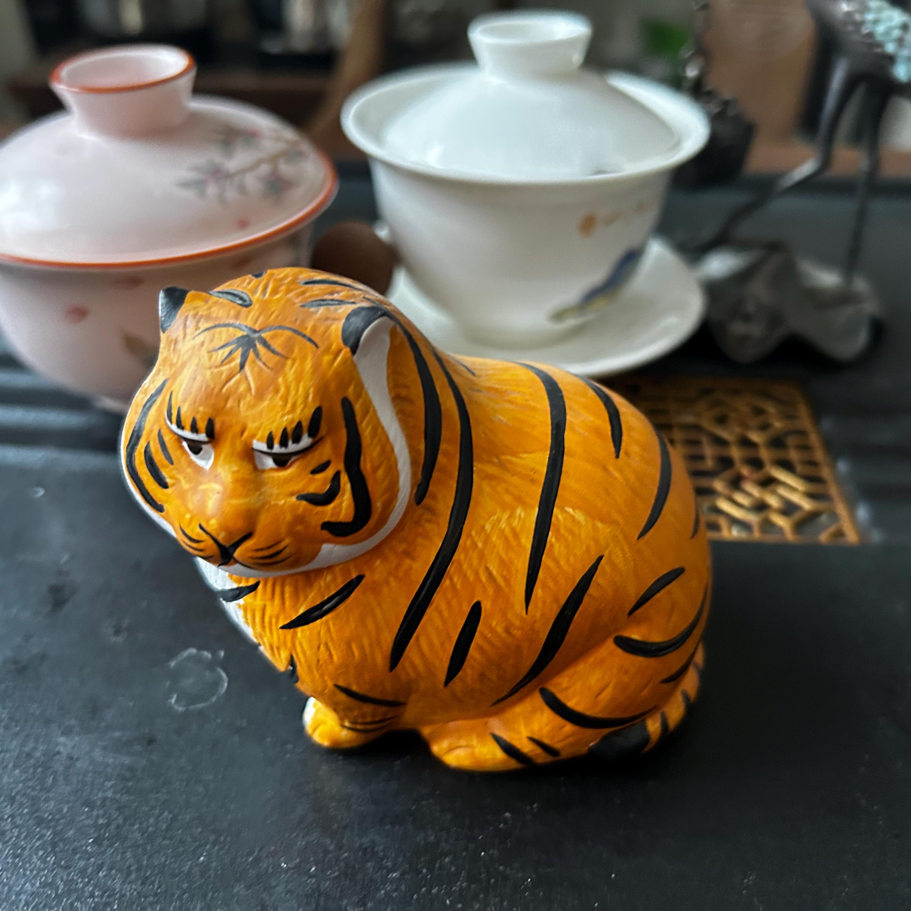 Clay Tiger Figurine - Etsy