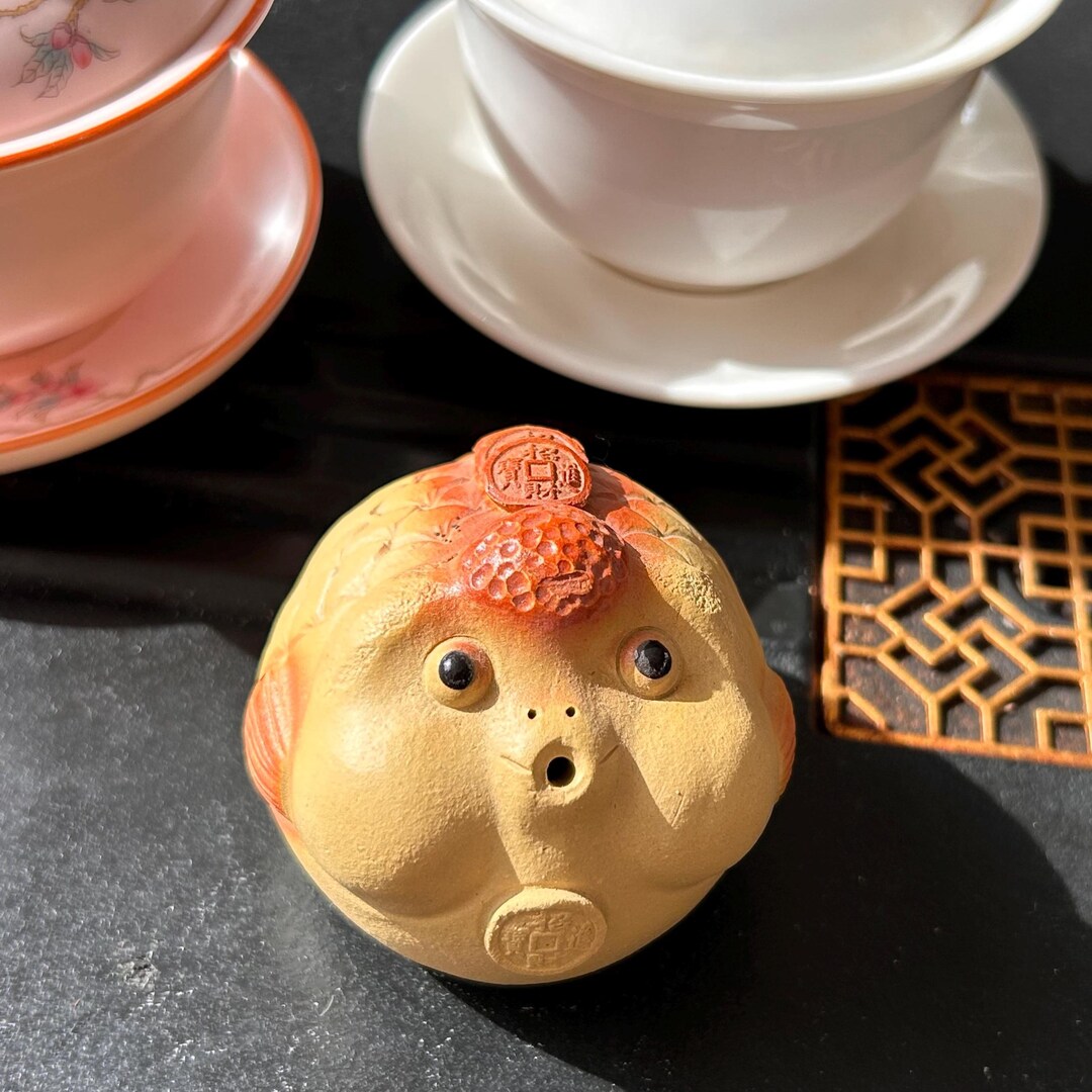 Zisha Clay Goldfish Tea Pet - Chinese Tea Ceremony Decor - Etsy