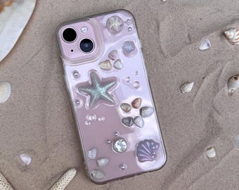 funda para teléfono con forma de concha marina