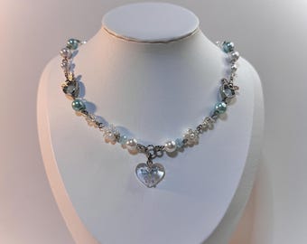 Handmade beaded butterfly necklace