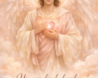 Archangel Chamuel Print – Angel of Love, Peace, Spiritual Wall Art (Digital Download)