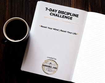 7-Day Discipline Challenge for Men | Stoic Habit Tracker PDF Workbook