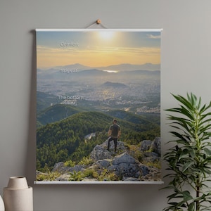 Mount Hymettus Summit Poster, Self Discipline Quote Print (Digital Download)