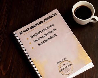 30-Day Discipline Protocol for Men | Stoic Habit Tracker (PDF Download)