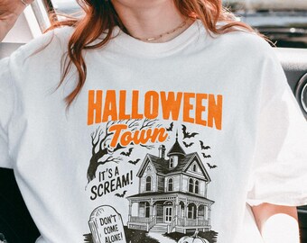 Halloweentown It’s a Scream Comfort Colors Shirt,Halloweentown University, Retro Halloweentown Tee,Retro Pumpkin Shirt, Spooky Season Tee