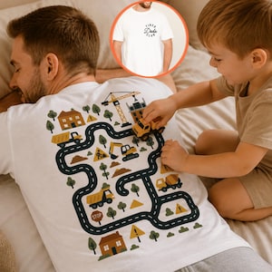Tired Dads Club Comfort Colors® Shirt, Construction Dad Shirt, Play Cars On Dads Back, Mat Road Car Race Track Shirt, Father's Day Gift