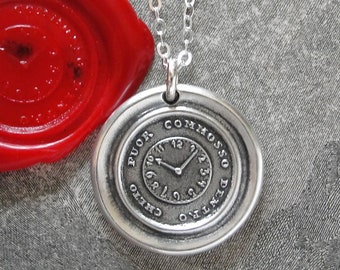 Quiet Without Active Within - Wax Seal Necklace - Antique Wax Seal Jewelry Keep Calm