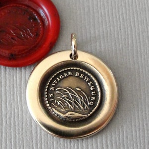 In Perpetual Motion -  Wax Seal Charm - Destiny Motto Antique Wax Seal Jewelry Pendant
