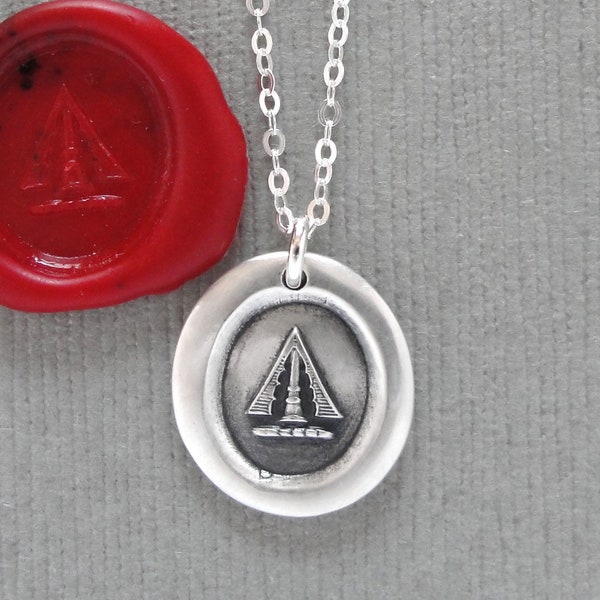 Pheon Broad Arrow - Wax Seal Necklace - Wit and Strength Symbol Antique Wax Seal Jewelry Spear Head