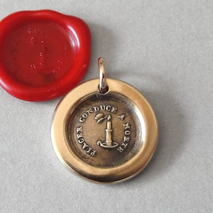 If You Play With Fire, You&#39;ll Get Burned - Bronze Wax Seal Charm - Antique Wax Seal Jewelry Pendant Moth Candle