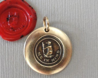 Bear Me In Mind - Wax Seal Charm - Antique Bronze Wax Seal Jewelry Pendant
