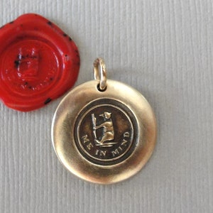Bear Me In Mind - Wax Seal Charm - Antique Bronze Wax Seal Jewelry Pendant