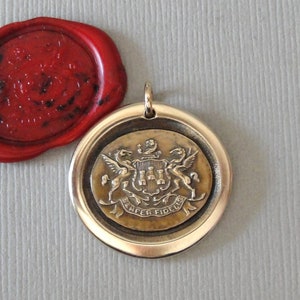 Pegasus Wax Seal Pendant - Always Faithful - Antique Bronze Winged Horse Wax Seal Jewelry