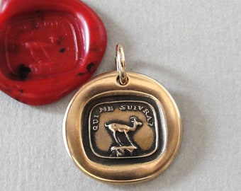 GOAT Wax Seal Pendant - Greatest Of All Time - Bronze Jewelry Charm