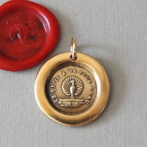 The Most Beautiful - Peacock Wax Seal Charm - Beauty Power Knowledge Wax Seal Jewelry