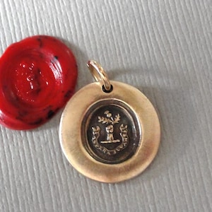 Tiny Thistle Wax Seal Charm - Dangers Delight - Antique Scottish Wax Seal Jewelry