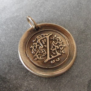 Wax Seal Charm Initial Z - wax seal jewelry pendant alphabet charms Letter Z