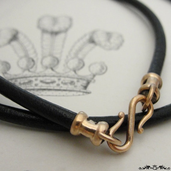Leather necklace 2024 cord without clasp