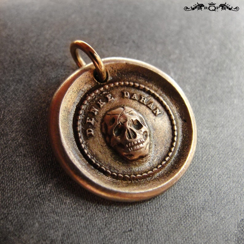 Skull Wax Seal Charm Memento Mori antique wax seal jewelry
