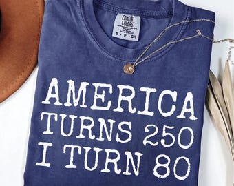 Vintage Custom 80th Birthday Shirt 1946, America Turns 250 Tee, 80th Birthday Gift Idea, Patriotic Birthday Shirt 2026, 1946 Birthday Shirt