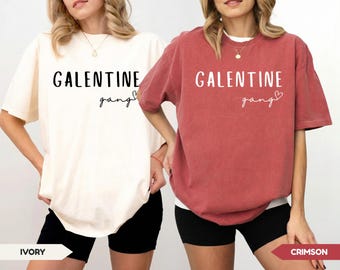 Galentine Gang Puff Comfort Colors Shirt, Galentine Gang Shirt, Galentines Gang Puff Sweatshirt, Funny Galentine Day Tee