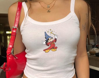 Fantasia Sorcerer Mickey Bella Canvas Strap Top, Walt Disney Fantasia Mickey Top, Fantasia Mickey Tee, Disneyland Trip, Fantasia Tank Top