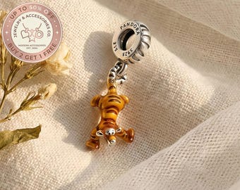 Disney Nalle Puh Tiger-hänge, berlocker till armband, silverberlock, halsbandshänge, present till henne, resehänge, mors dag-present