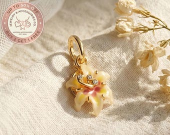 Charm de Disney Enredados con forma de flor de sol que brilla en la oscuridad, charms para pulsera, colgante para collar, regalo para ella, colgante de viaje, regalo para el Día de la Madre