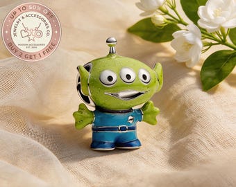 Disney Pixar Toy Story Alien Charm, Necklace Pendant, Gift for Her, Travel Pendant, Mother's Day gift