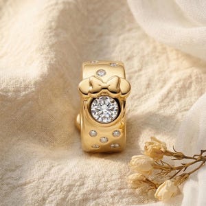 Disney Musse & Mimmi Pigg Klämma Berlock, Halsband Hänge, Present till henne, Resehänge, Mors dag-present bild 3