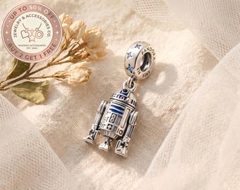 Star Wars R2-D2 hängande berlock, berlocker för armband, silverberlock, halsbandshänge, present till henne, resehänge, mors dag