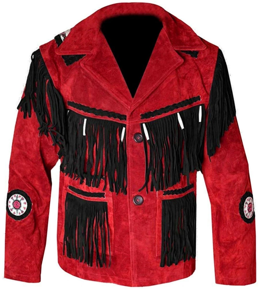Red Ranch Jacket Handmade Red Leather Fringe Jacket – Western Cowboy Coat - Etsy