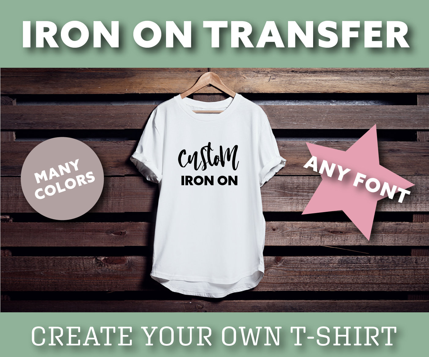 custom iron on for shirts