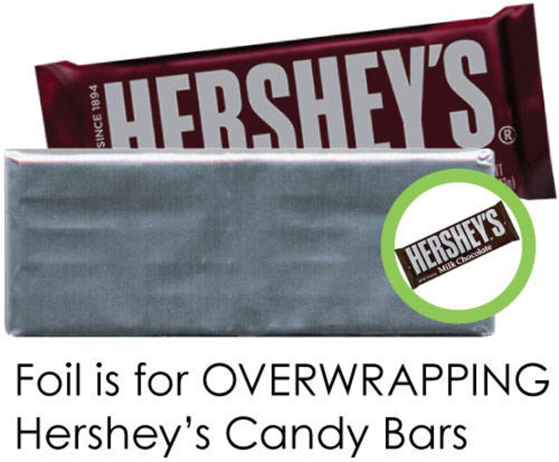 Candy Bar Wrapper Colored Foil Pack of 40 Etsy