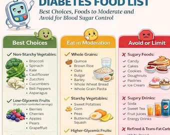 Diabetic Food List, Diabetic Food Grocery List, Diabetes Food List Printable, Diabetes Food Lists, Diabetes Meals Plan, Diabetic Diet Guide
