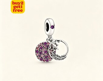 Breloque plume pavée, breloque en argent pour bracelet ou collier en argent, pendentif de collier, Noël fait main, cadeau pour elle, breloque Pandora
