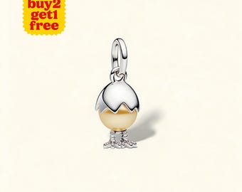 Oeuf de Pâques pendentif breloque pour bracelet ou collier en argent, collier pendentif, Noël fait main, cadeau pour elle, breloque Pandora