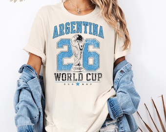 Argentina Soccer Shirt 2026 Argentina Football Fan Shirt Vintage Argentina Sports Tee Retro Argentina Fan Gift Game Day Shirt