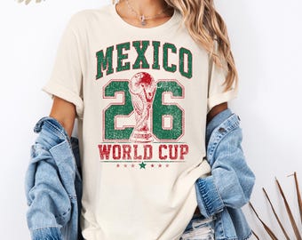 Mexico Soccer Shirt 2026 Mexico Football Fan Shirt Vintage Mexico Sports Tee Retro Mexican Pride Shirt Game Day Outfit