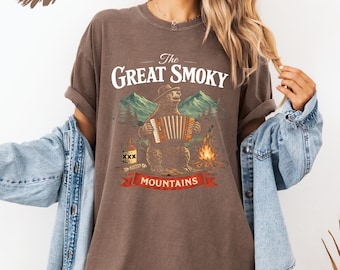Chemise Great Smoky Mountains, t-shirt parc national des Smoky Mountains, t-shirt de camping ours vintage, chemise de randonnée des Appalaches, cadeau nature