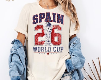 Spain Soccer Shirt 2026 Spain Football Fan Shirt Vintage Spain Sports Tee La Roja Fan Gift Retro Game Day Shirt