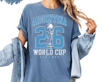 Argentina Soccer Shirt 2026 Argentina Football Fan Shirt Vintage Argentina Sports Tee Retro Argentina Fan Gift Game Day Shirt