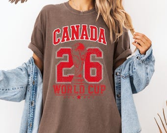 Canada Soccer Shirt 2026 Canadian Football Fan Tee Vintage Canada Sports Shirt Retro Canadian Pride Game Day Outfit