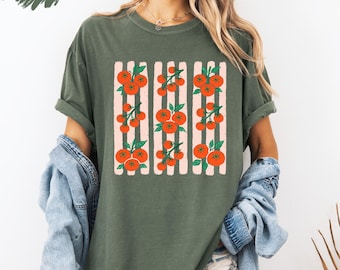 Tomato Shirt, Garden Lover Shirt, Vintage Tomato Tee, Cottagecore Shirt, Farm Fresh Vegetable Shirt, Gardening Gift for Women