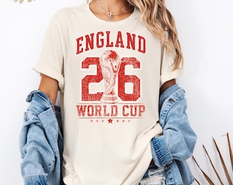 England Soccer Shirt 2026 England Football Fan Shirt Vintage England Sports Tee UK Soccer Fan Gift Retro Game Day Shirt